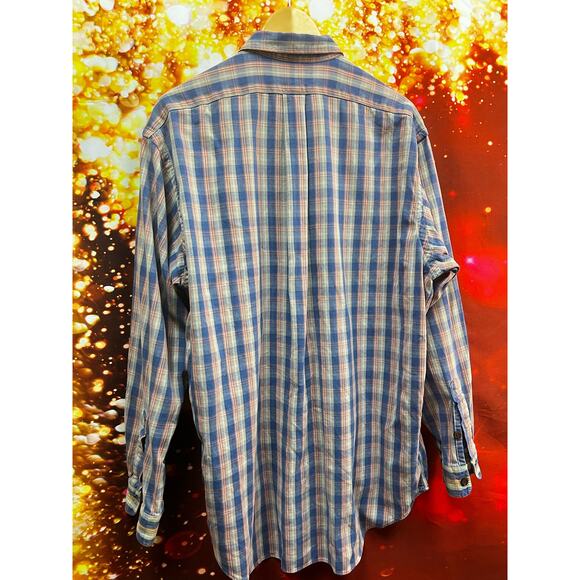 Polo Ralph Lauren Mens Long Sleeve Button-Down Plaid Shirt Size L 100% Cotton - Picture 2 of 9